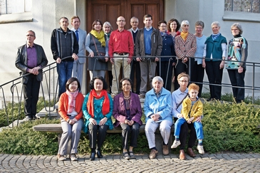 Kirchenchormitglieder mit Chorleiter Giuseppe Raccuglia