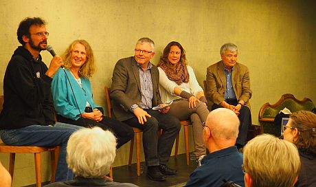 Die Referenten der Podiumsdiskussion zu Kirchenzweifel und Gottesglaube.