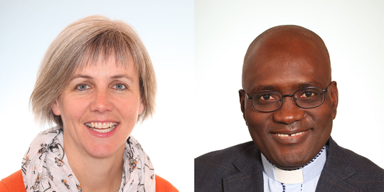 Portrtbild von Dorothee Fischer und Ambrose Olowo