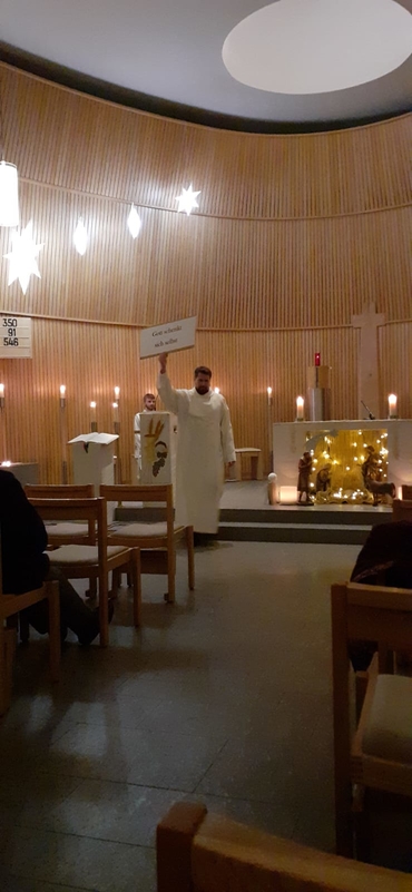 Carsten Mumbauer im Weihnachtsgottesdienst