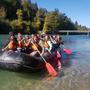 Volle Kraft voraus im Gummiboot